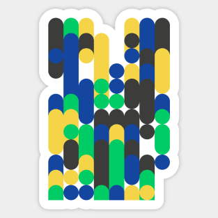 Colourful Geometric Animated Pattern Sticker